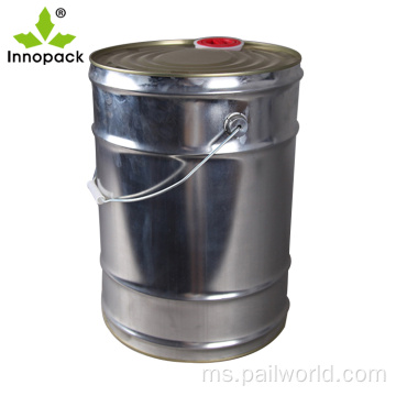 20Liter Black Metal Drums Barrel dengan Spout